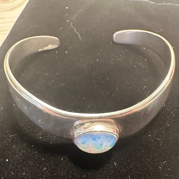 OPAL STERLING SILVER CUFF BRACELET - Picture 2 of 5